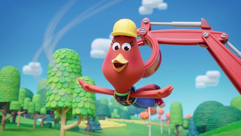 Selbst Cherry’s Wunsch, fliegen zu können, erfüllen die Werkel-Ferkel. – Bild: ZDF