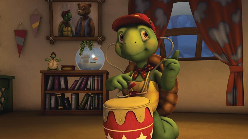 Franklin inspiriert sein Herzklopfen zu seinem eigenen Sound. – Bild: KiKA/​Nelvana Limited/​Infinite Frameworks Pte Ltd.