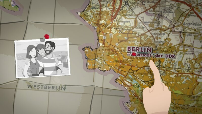 Hier ist Pauls neues Zuhause: In Ostberlin bei seiner Oma. Seine Eltern wollten die DDR verlassen, wurden inhaftiert und in den Westen abgeschoben. – Bild: ZDF/​Midieu Films/​Beside Prdouction