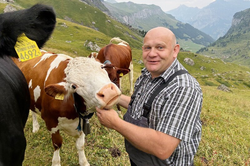 Ernst Wandfluh, der Präsident des Schweizerischen Alpwirtschaftlichen Verbands (SAV) – Bild: SRG SSR