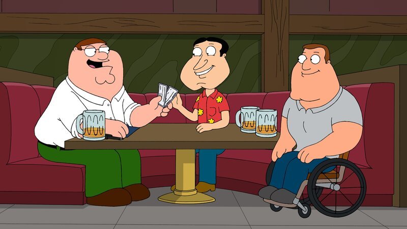 (v.l.n.r.) Peter Griffin; Glenn Quagmire; Joe Swanson – Bild: Twentieth Century Fox Film Corporation
