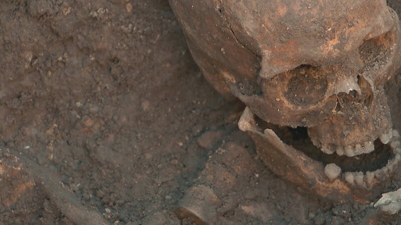 Das Skelett von König Richard III. wird in Leicester gefunden. – Bild: ZDF Das Skelett von König Richard III. wird in Leicester gefunden. – Bild: ZDF