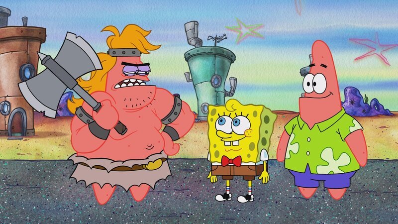 v.li.: Pat the Hapless, SpongeBob, Patrick – Bild: Paramount