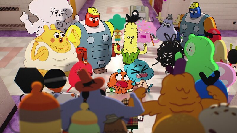 Mitte, v.li.: Darwin, Gumball – Bild: CARTOON NETWORK. A TIME WARNER COMPANY.