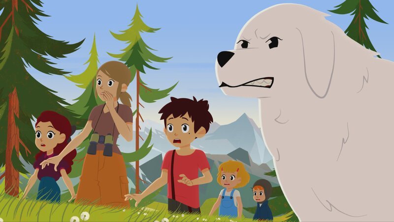 Alle sind schockiert. Ein Gämsenjunges wird von einem Adler angegriffen. – Bild: ZDF und Gaumont Animation, PVP Animation III Inc.