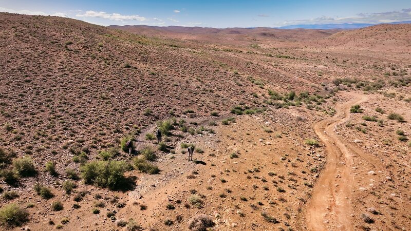 Die Karoo-Wüste ist ein bedeutendes und ergiebiges Fundgebiet für Fossilien aus der Zeit vor den Dinosauriern. – Bild: Pernel Media /​ ZDF