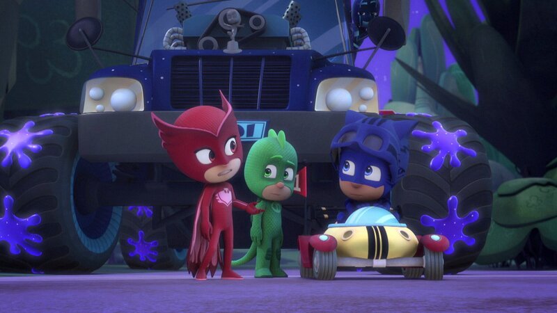 L-R: Amaya/​Owlette, Greg/​Gekko, Connor/​Catboy – Bild: Disney
