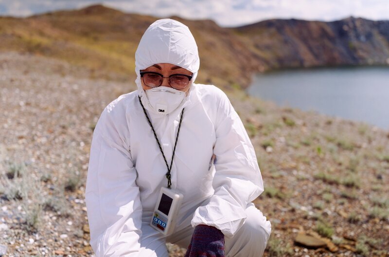 Auf dem ehemaligen Atomtestgelände von Semipalatinsk ist die Radioaktivität bis heute erhöht. – Bild: Michael Höft