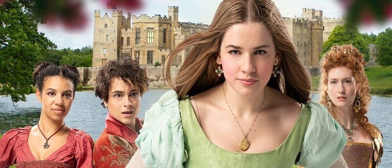 Lady Grace (Evie Coles, Mitte rechts.) ist Hofdame der Königin Elizabeth I von England. – Bild: ZDF/​Cottonwood Media – Coolabi Productions Ltd/​ZDF Studios