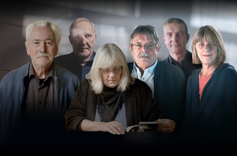 Die ehemaligen Ermittler v.l.n.r. Wolfgang Böckel, Edzard Kranz, Martina Starke, Alexander Schaefer, Ingo Dungs, Martina Schaefer-Masur – Bild: MDR/Felix Abraham (Composing Milch Design) Die ehemaligen Ermittler v.l.n.r. Wolfgang Böckel, Edzard Kranz, Martina Starke, Alexander Schaefer, Ingo Dungs, Martina Schaefer-Masur – Bild: MDR/Felix Abraham (Composing Milch Design)