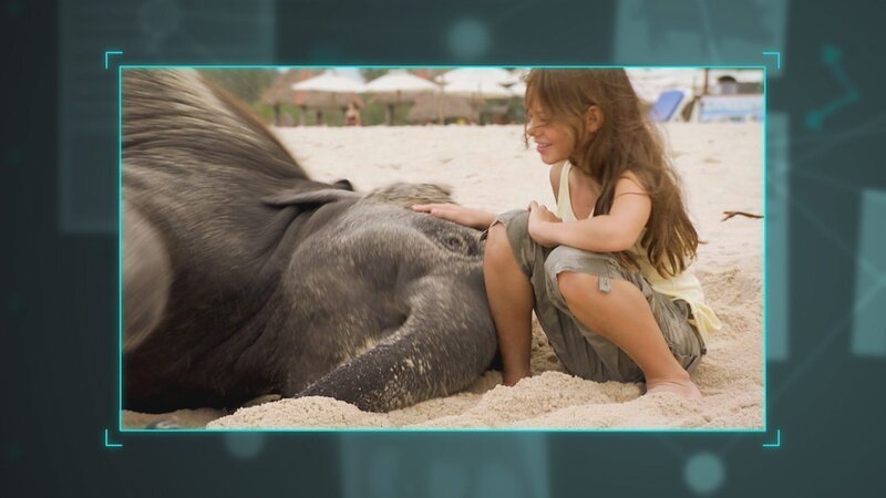 Ning Nong mit Amber am Strand von Thailand. – Bild: „ …