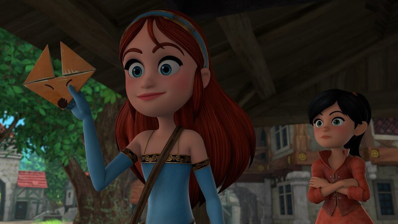 Marian (li.) kommt dem Fuchs auf die Schliche. Scarlett (re.) ist beeindruckt. – Bild: ZDF/​Method Animation/​ZDF Studios/​KidsMe