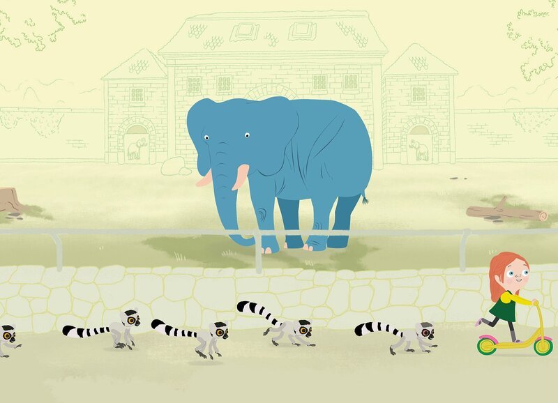 Guetnachtgschichtli Peek Zoo – S’Leitäffli Lotti Staffel 1, Episode 6 Elefant und Lemuren – Bild: SRF/​Igloo Productions Ltd.