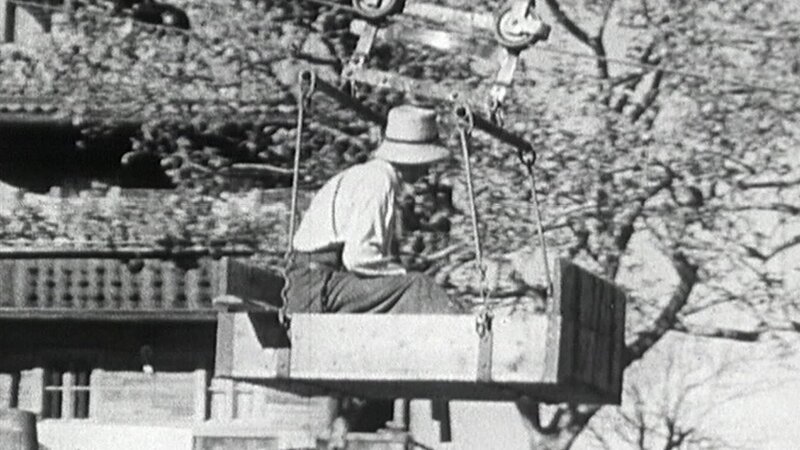 Lastenseilbahn am Riedberg. – Bild: BR
