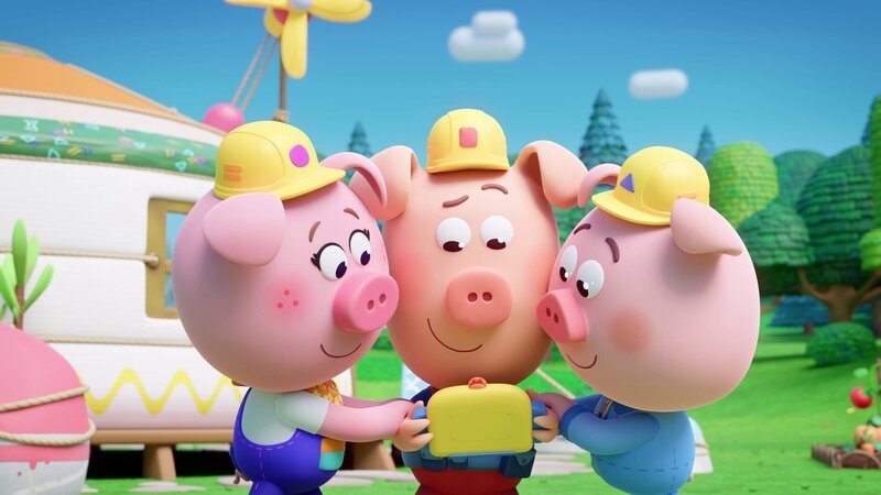 Ein Videospiel lenkt die Werkel-Ferkel magisch von der Arbeit ab. – Bild: ZDF/​XILAM ANIMATION/​CUBE CREATIVE PRODUCTIONS/​HORTA PRODUCTIONS