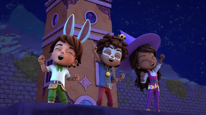 L-R: Tomás Montes, Santiago Montes, Kiko, Lorelai – Bild: Nickelodéon Junior