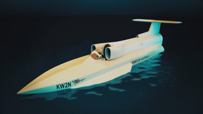 Ein digitales 3D-Modell des berühmten, jetbetriebenen Schnellboots Spirit of Australia – Bild: History