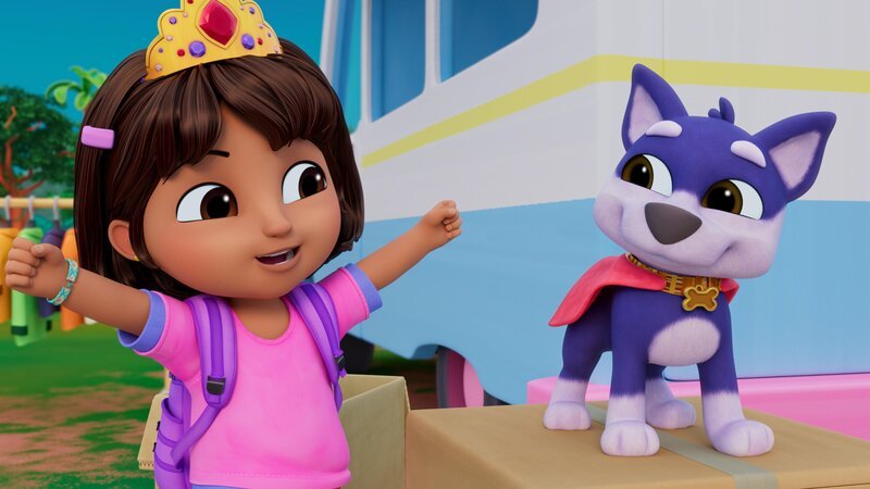 v.li.: Dora, Super-Puppy – Bild: Paramount
