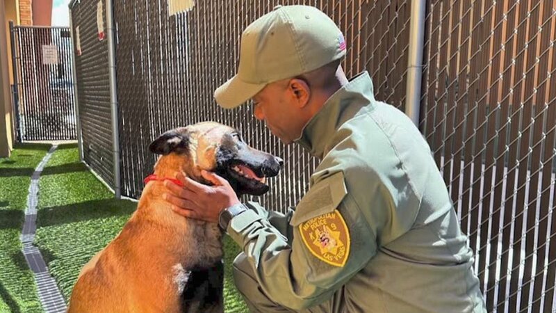 Hund und Polizeibeamter der K-9-Einheit von Las Vegas – Bild: uklib /​ A+E Networks /​ Crime + Investigation