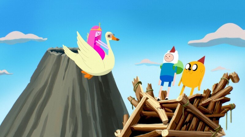 v.li.: Princess Bubblegum, Swan, Finn, Jake – Bild: Cartoon Network Studios
