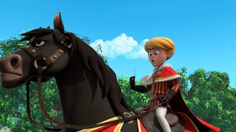 Prinz John wird nach dem Ertönen einer Flötenmelodie von einem Giftpfeil getroffen. – Bild: ZDF und Method Animation – ZDF, ZDF Studios, KidsMe.
