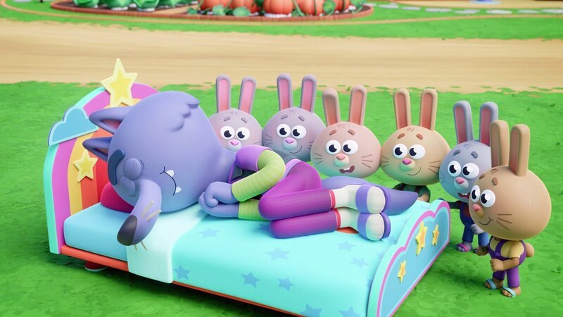 Einen schlafenden Wilf soll man nicht wecken – auch wenn er im falschen Bett liegt. – Bild: ZDF/​2025-XILAM ANIMATION/​CUBE CREATIVE PRODUCTIONS/​HORTA PRODUCTIONS