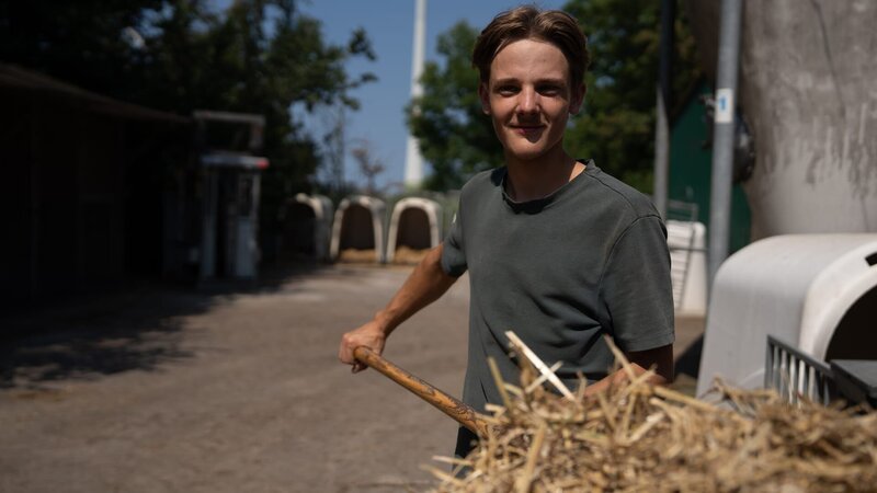 Rayk Siemers möchte Landwirt werden. – Bild: ZDF