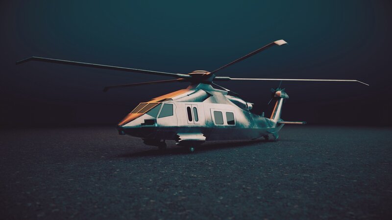 Digitales 3D-Modell eines Hubschraubers – Bild: History