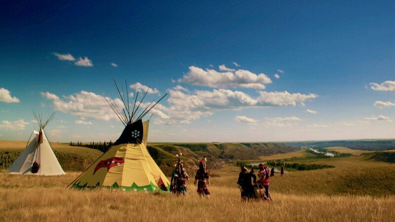Das Stammesgebiet der Blackfoot war gut 160.000 Quadratkilometer groß. Heute leben sie in drei kleinen Reservaten. – Bild: 3sat Das Stammesgebiet der Blackfoot war gut 160.000 Quadratkilometer groß. Heute leben sie in drei kleinen Reservaten. – Bild: 3sat