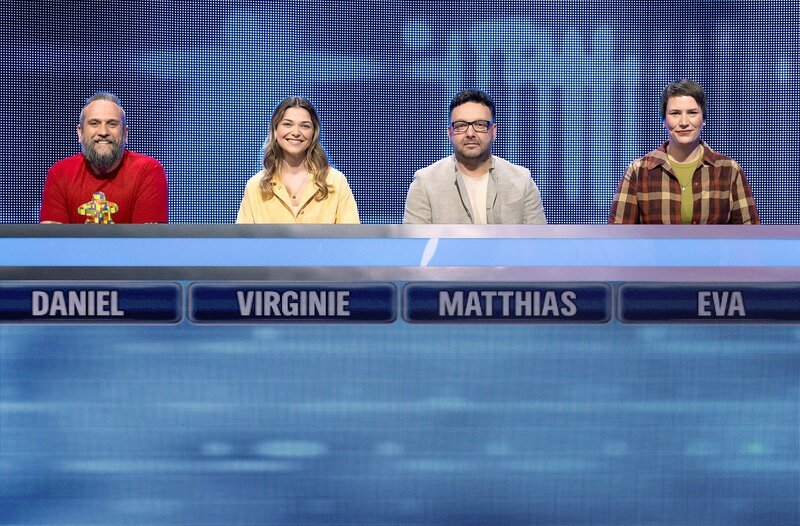 Die Kandidat:innen (v.l.n.r.): Daniel Wadle, Virginie Fahrner, Matthias Kowalski und Eva Jaeger-Nilius. – Bild: ARD/​Uwe Ernst