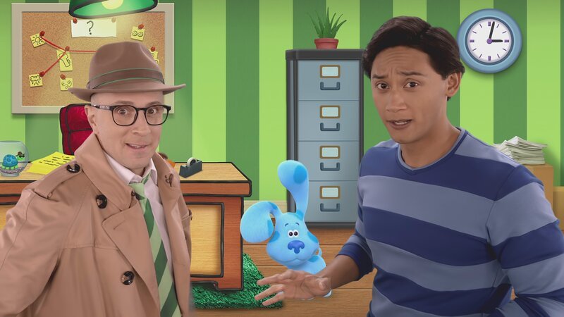 (v.li.): Steve (Steve Burns), Blue und Josh (Joshua Dela Cruz) – Bild: Paramount