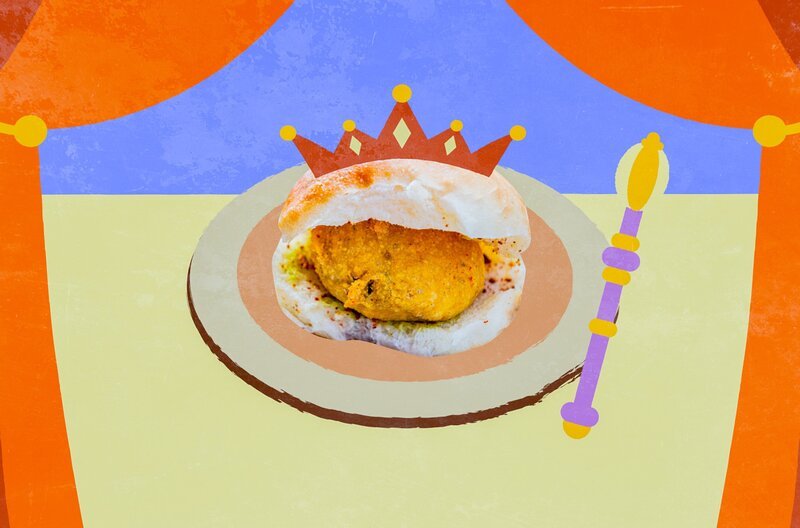 Der Veggie-Burger aus Mumbai: Vada Pav – Bild: Elephant Doc