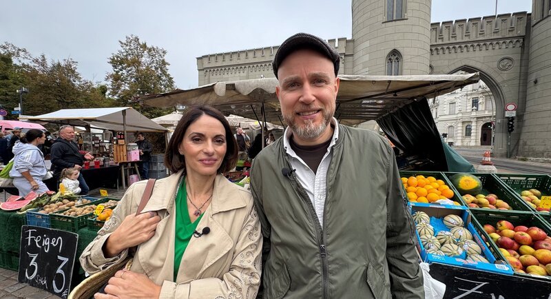 Jaele Vanuls und Olaf Kosert vom Markt am Nauener Tor – Bild: rbb/​Birgit Wolske