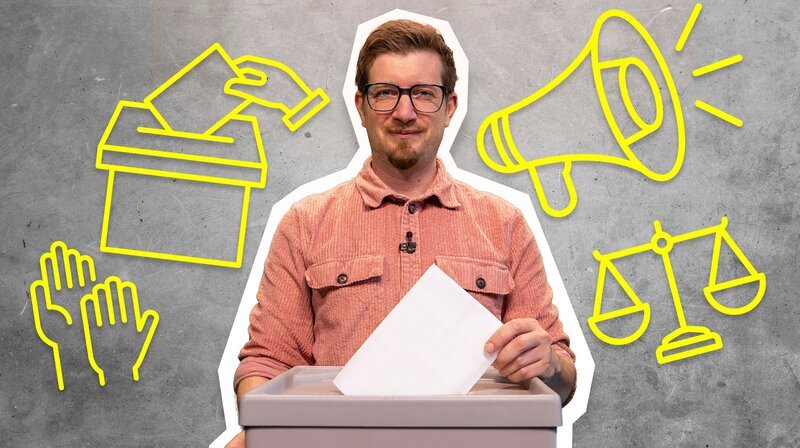 Weltweit läuft’s für die Demokratie gerade nicht so gut und das geht auch dich was an! Warum? Das siehst du bei neuneinhalb! – Bild: WDR/​tvision