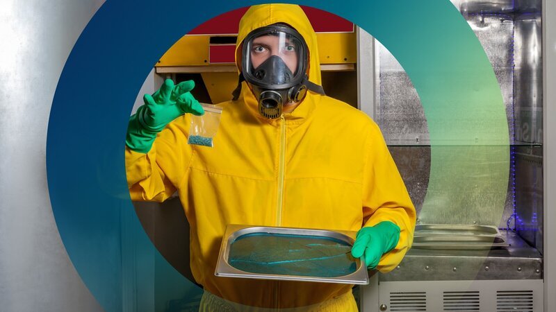 Auch in Deutschland gibt es zunehmend Drogenlabore. – Bild: ZDF und Imago
