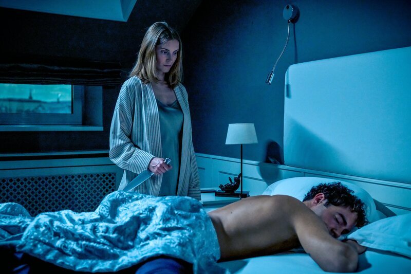 Yvonne Novotny (Adriane Gradziel), Markus Scheibner (Giovanni Funiati) – Bild: MR Film /​ ORF /​ Fabio Eppensteiner