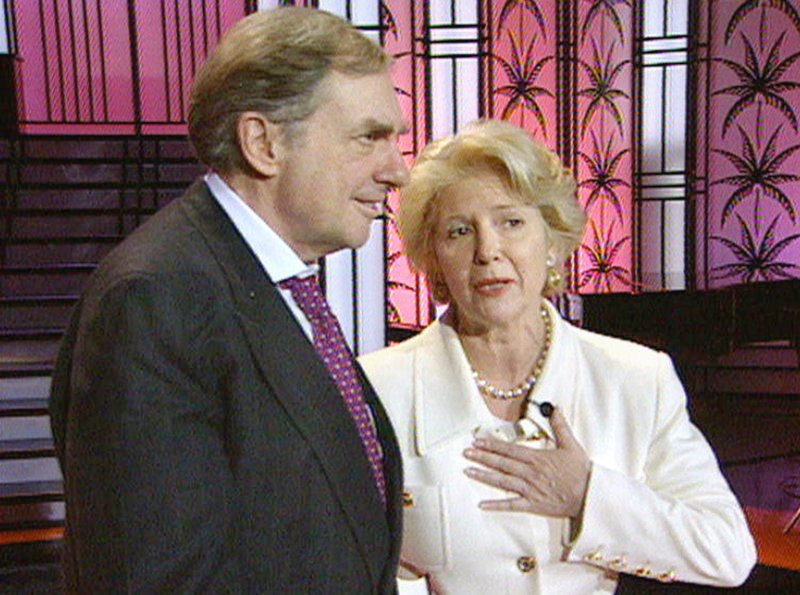Harald Juhnke und Christiane Hörbiger bei TV-Showproben in Wien. – Bild: NDR/​RBB
