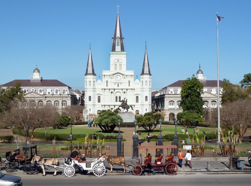 Jackson Square im French Quarter von New Orleans: der historische Mittelpunkt der Stadt. – Bild: ORF Jackson Square im French Quarter von New Orleans: der historische Mittelpunkt der Stadt. – Bild: ORF