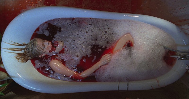 Als Angela (Amy Smart) ein abendliches Bad nimmt, bekommt sie unheimlichen Besuch – von ihrem mörderischen Spiegelbild … – Bild: Puls 4