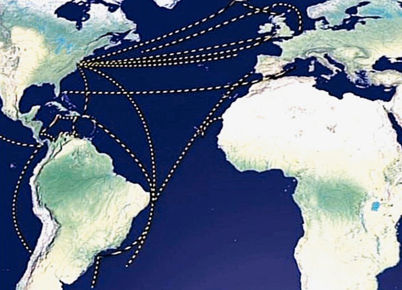 Weltkarte für Glasfaserkabel im Meer – Bild: SRF