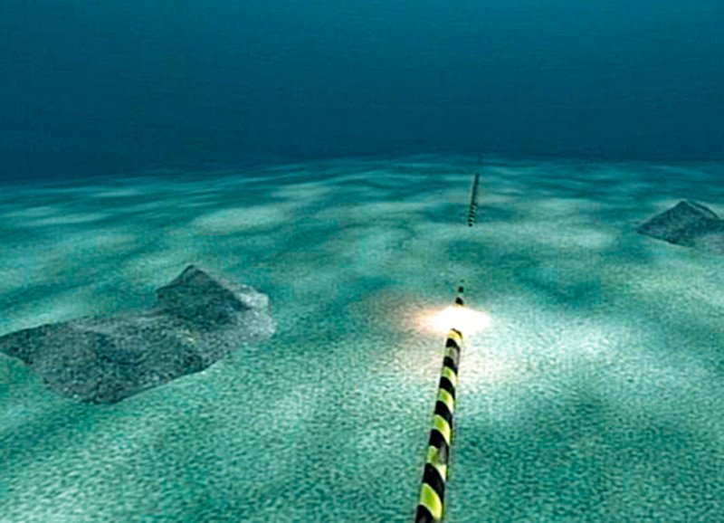 Kabel auf dem Meeresgrund – Bild: SRF Kabel auf dem Meeresgrund – Bild: SRF