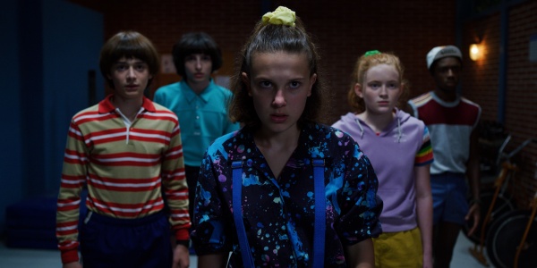 Noah Schnapp, Finn Wolfhard, Millie Bobby Brown, Sadie Sink, Caleb McLaughlin – Bild: Netflix