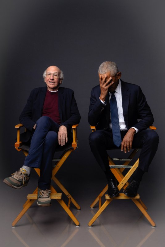 Bei der Produktion verstört Larry David den früheren Präsidenten Barack Obama (r.) – Bild: Art Streiber /​ HBO