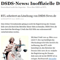 Urteil im Rechtsstreit zwischen RTL und „DSDS“-Fanportal – Internetseite „dsds-news.de“ darf weiter betrieben werden – Bild: Screenshot