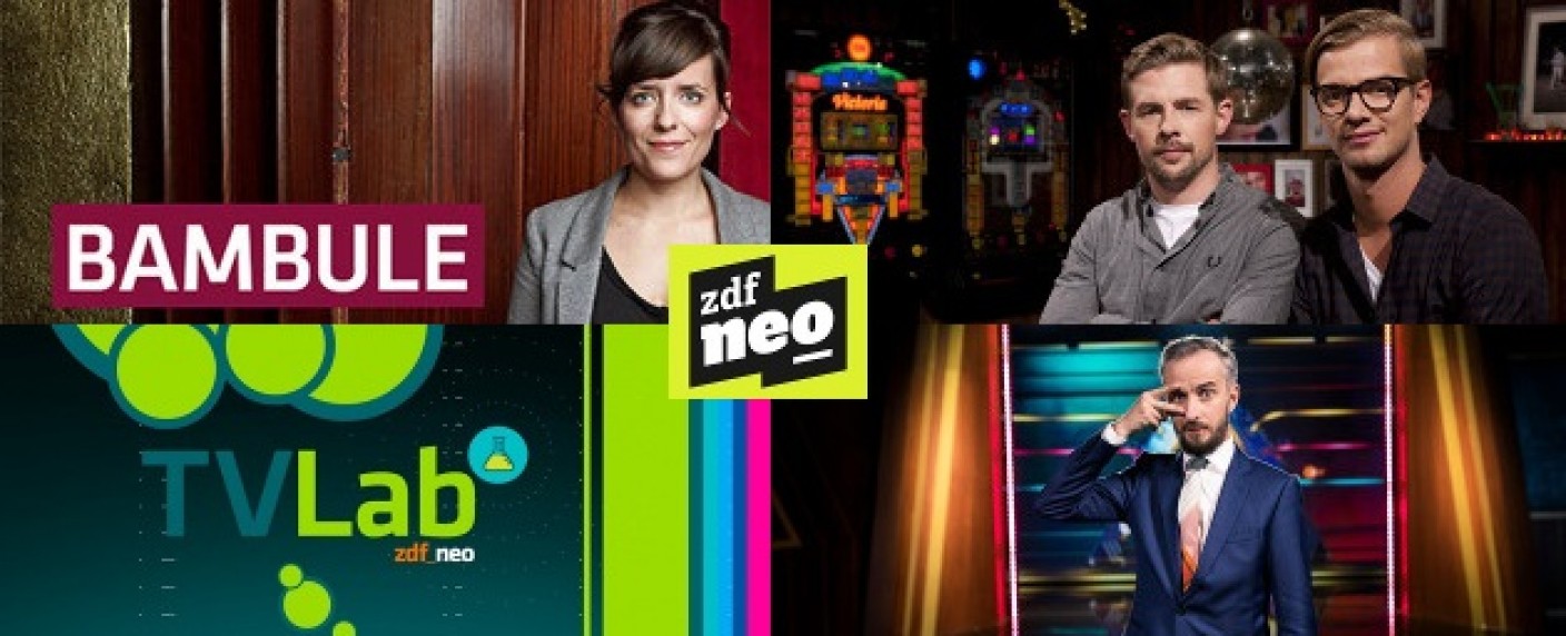 10 Jahre ZDFneo: Von der Innovationsplattform zum Krimi-Trödel-Kanal – Rückblick auf die Entwicklung des ZDF-Spartensenders – Bild: ZDF/​ZDFneo/​Jule Roehr/​ZDFneo/​Corporate Design/​ZDF/​Ben Knabe