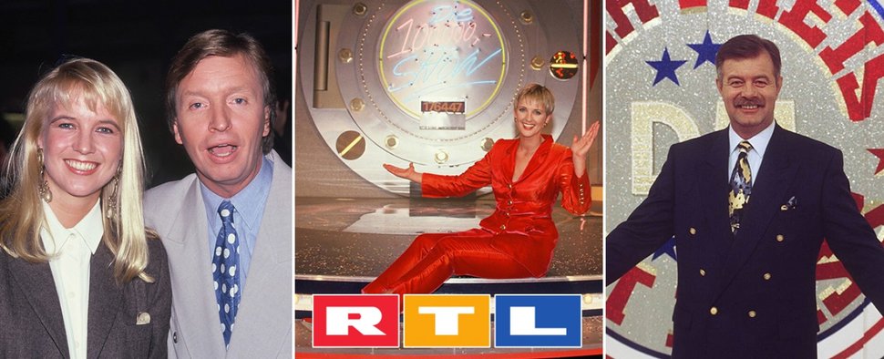 Meine RTL-Helden der 90er: (v. l.) Linda de Mol, Werner Schulze-Erdel, Ulla Kock am Brink und Harry Wijnvoord – Bild: Imago/Horst Galuschka/Imago/teutopress/Collage by TV Wunschliste