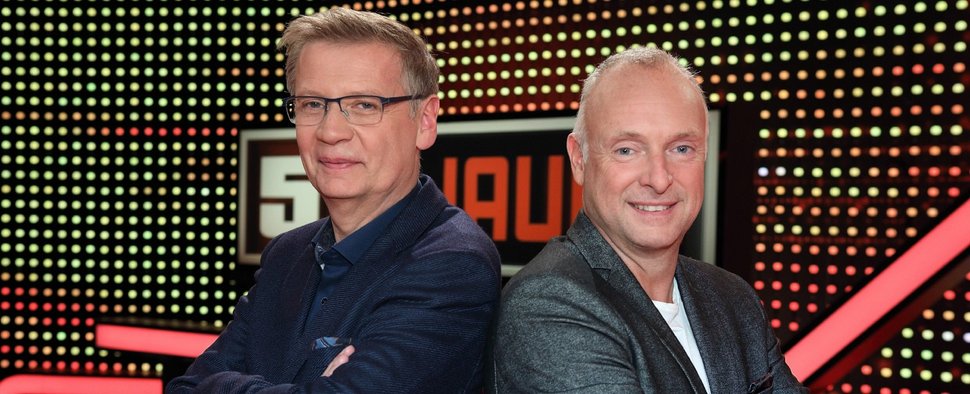 „5 gegen Jauch“ mit Günther Jauch und Frank Buschmann – Bild: MG RTL D / Frank Hempel