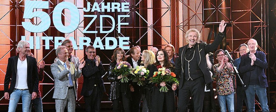So feierte Thomas Gottschalk 2019 mit seinen Gästen „50 Jahre ZDF-Hitparade“ – Bild: ZDF/Sascha Baumann