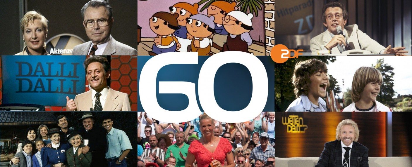 60 Jahre ZDF! 16 Erinnerungen und Glückwünsche an den Sender auf dem Lerchenberg – Nostalgische TV-Rückblicke, Anekdoten und persönliche Geschichten – Bild: Collage by TV Wunschliste/​ZDF/​Hermann Roth/​ZDF/​NFP/​ZDF/​Arthur Grimm/​ZDF/​HA KommunikationZDF/​TV 60/​ZDF/​ndF mbH/​ZDF/​Carmen Sauerbrei