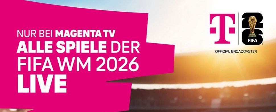 Alle Spiele der Fußball-WM 2026 werden live bei MagentaTV übertragen. – Bild: Deutsche Telekom